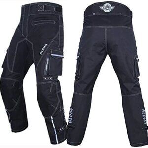 Alpha Unisex Adult  Air Series Motorcycle Pants Black WAIST 30"-32" INSEAM 30"